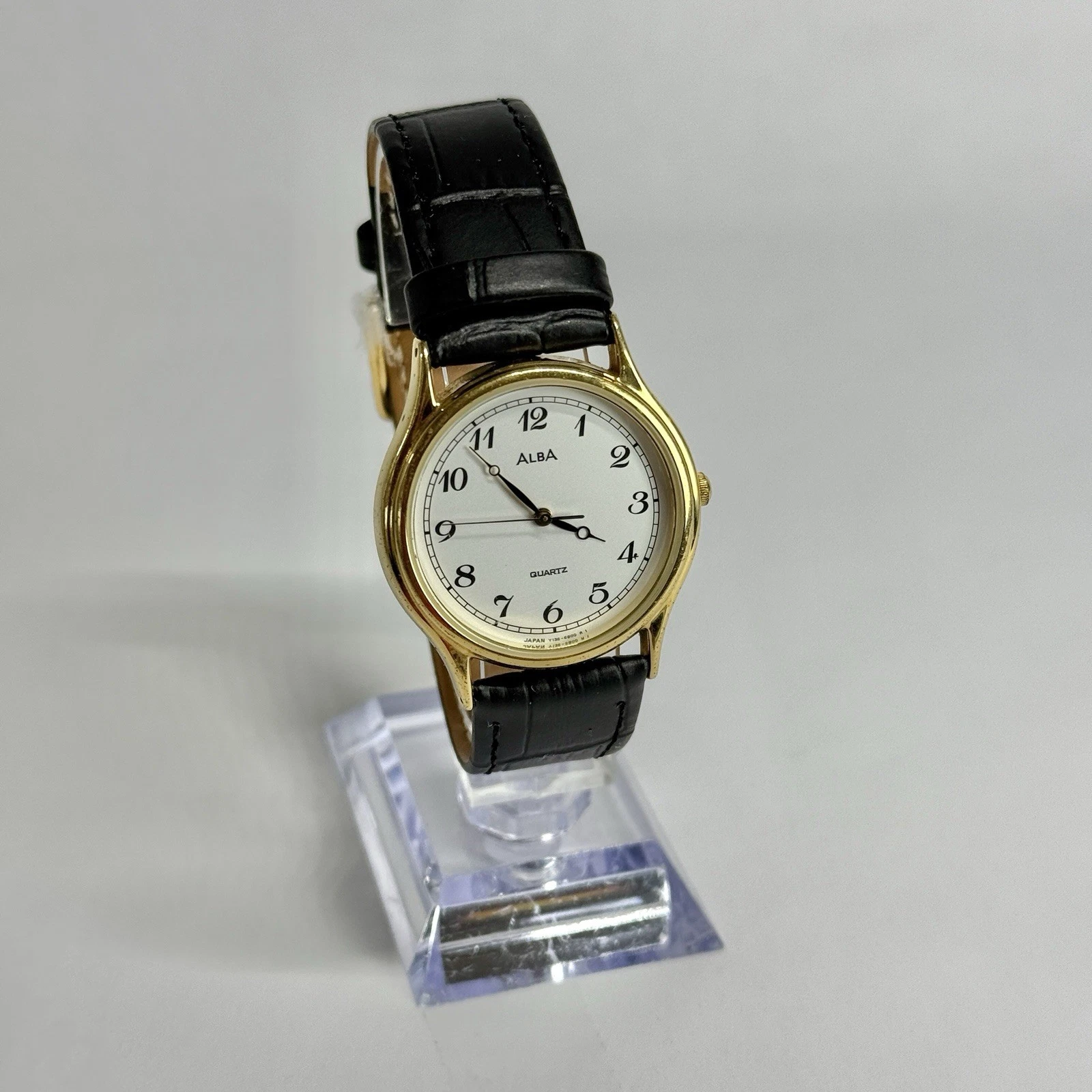 SEIKO Alba Y136-6A10 Gold Tone Quartz Men Vintage Watch W462 *WORKING