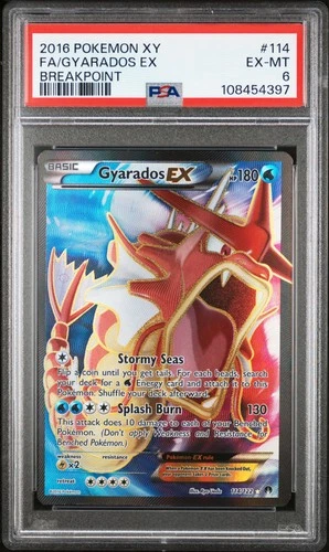 2016 POKEMON XY BREAKPOINT #114 FULL ART/GYARADOS EX PSA 6