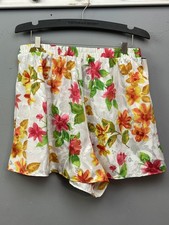 Vintage Victoria's Secret Shorts Womens Large Floral Satin Sleep Pajama 90s