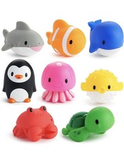 New Munchkin Ocean Sea Animals Bath Toy Squirters 8 Pack Baby Toddler Bath Toys