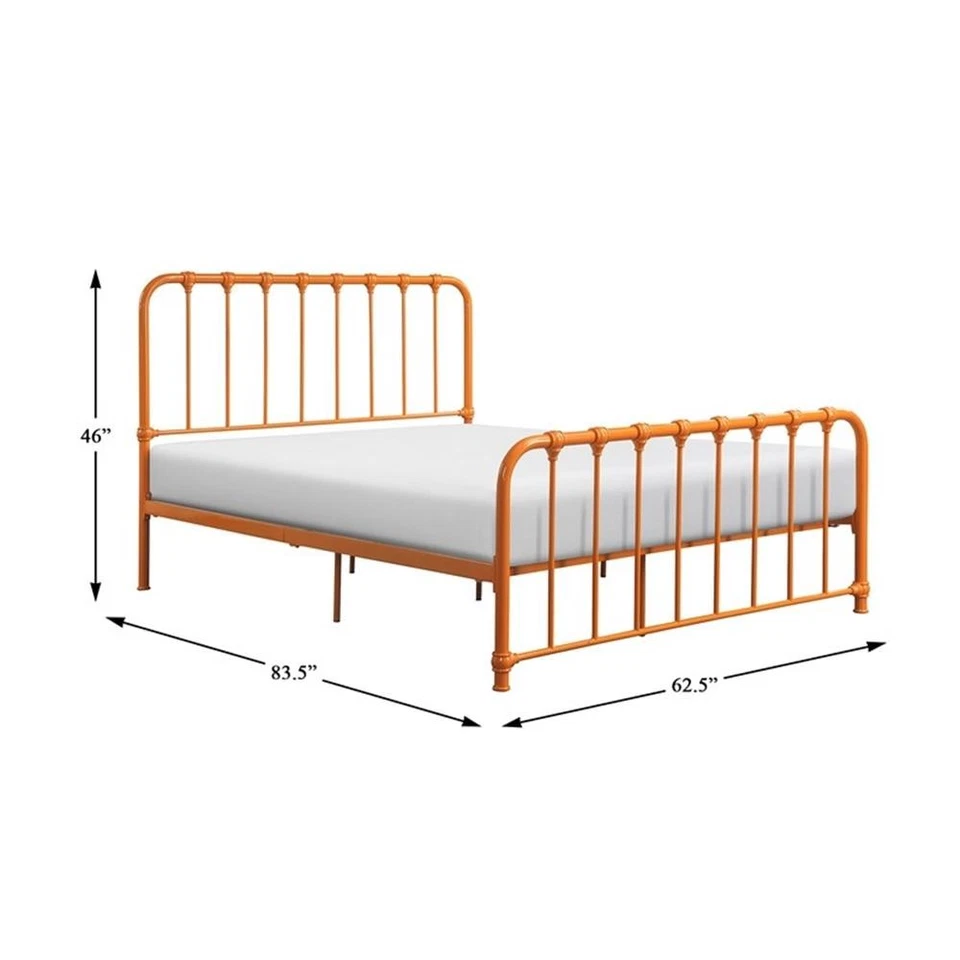 Lexicon Bethany Queen Metal Platform Bed in Orange - Image 4 of 4