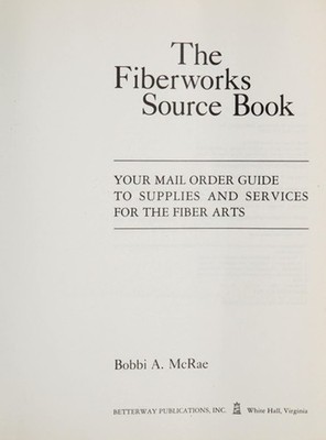 The Fiberworks Source Book Paperback Bobbi A. McRae