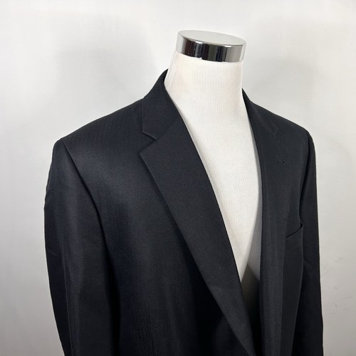 Jos A Bank 52R Regal Sport Coat Silk Camel Black Herringbone Two Button Vented