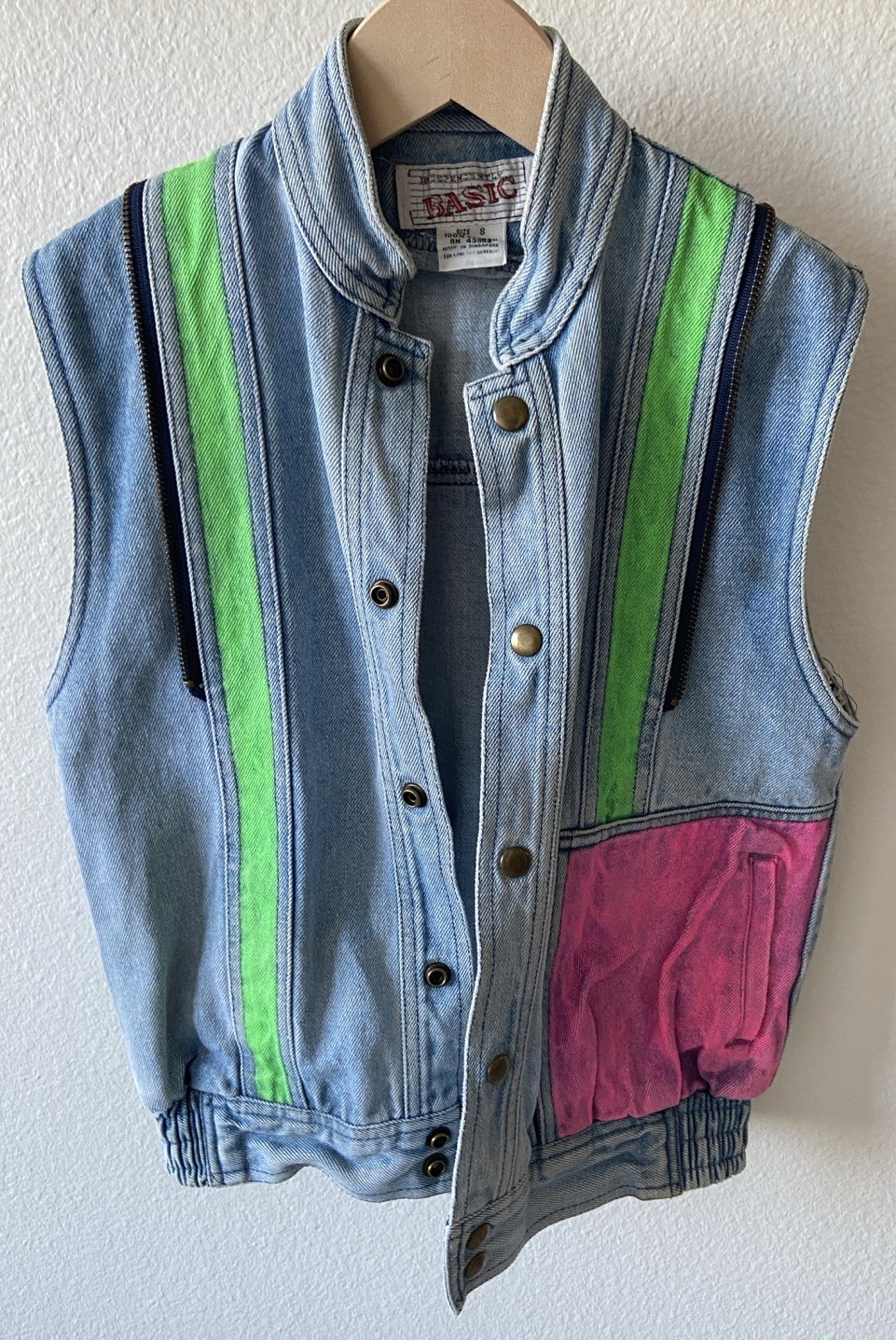Independently Basic Denim Vest Size Small Button … - image 1