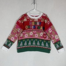 Ugly Christmas Sweater NEW Womens Juniors XL 16-18 Holiday Merry X-mas Red NWT