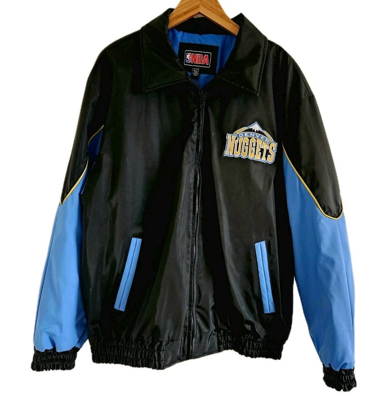 Denver Nuggets Jacket Coat Size XL Extra Large Water Shed Fabric Embroidered