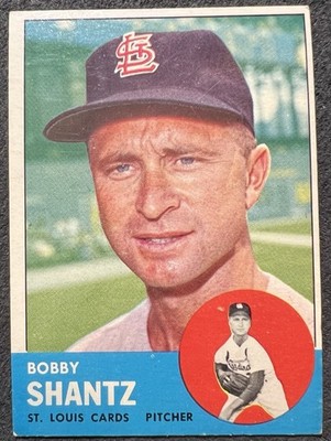 1963 TOPPS BOBBY SHANTZ (ST. LOUIS CARDINALS) HIGH #533 EX+ OC
