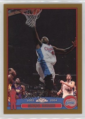 2003-04 Topps Chrome Gold Refractor 18/99 Elton Brand #42 yj0
