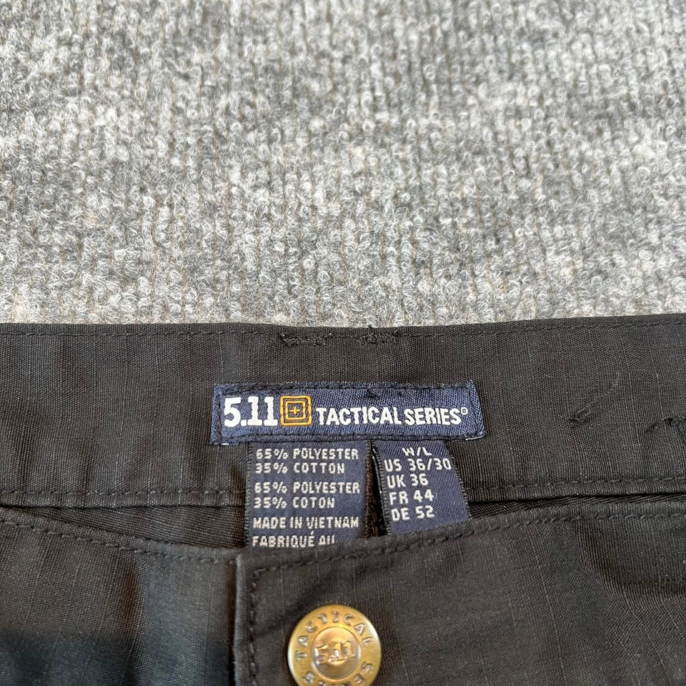 Pantalones cargo 5.11 Tactical Series para hombre negros talla 36x30 ropa de trabajo al aire libre Foto 3 de 4