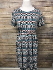 Nwt Piphany Honey & Lace Geometric Print Windsor Dress L B6