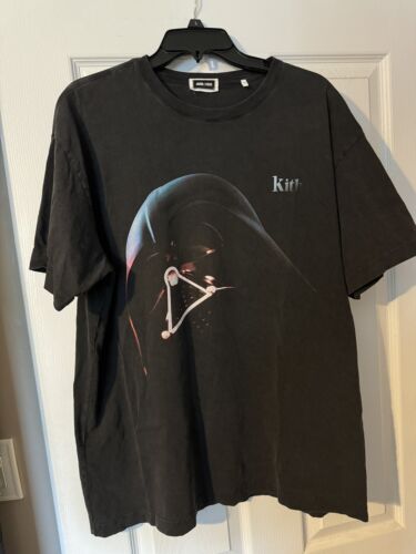 KITH X STAR WARS Darth Vader Helmet Vintage Tee Black Shirt Size Large - Picture 1 of 3