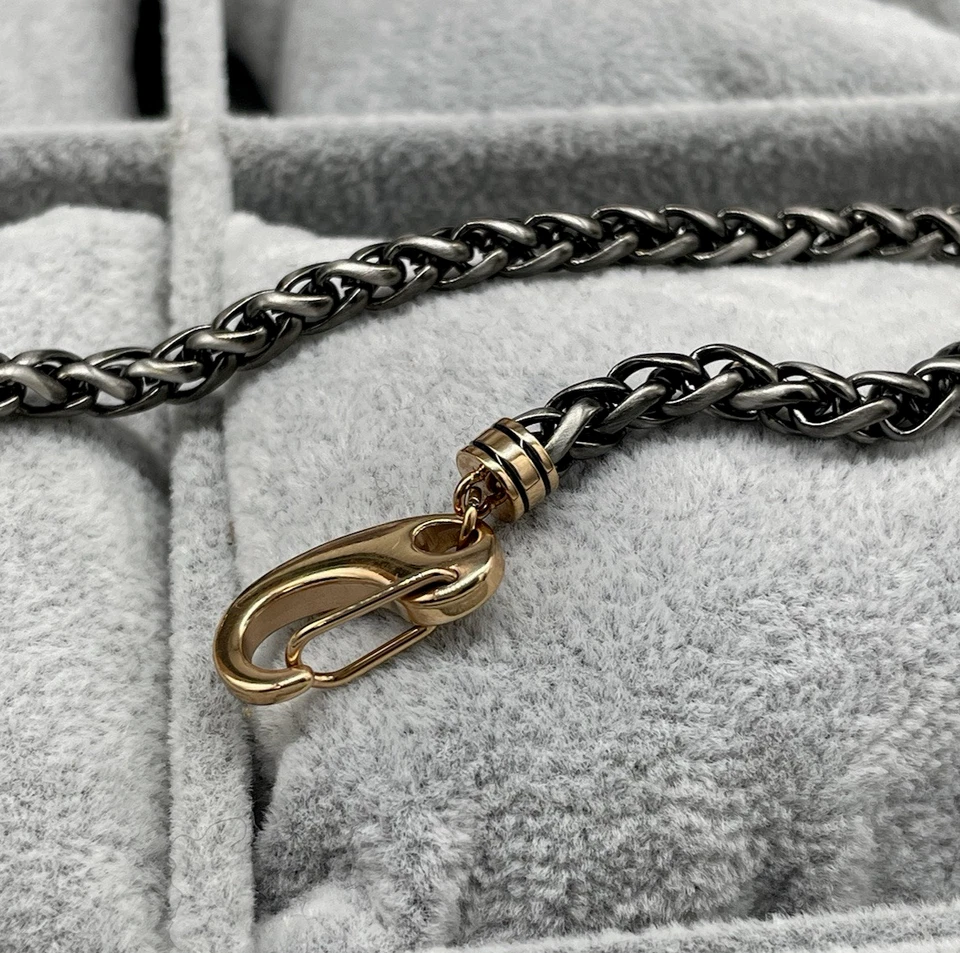 Bracciale Uomo firmato S’Agapõ nero e ramato elegante in acciaio inox giovanile. - Immagine 3 di 4