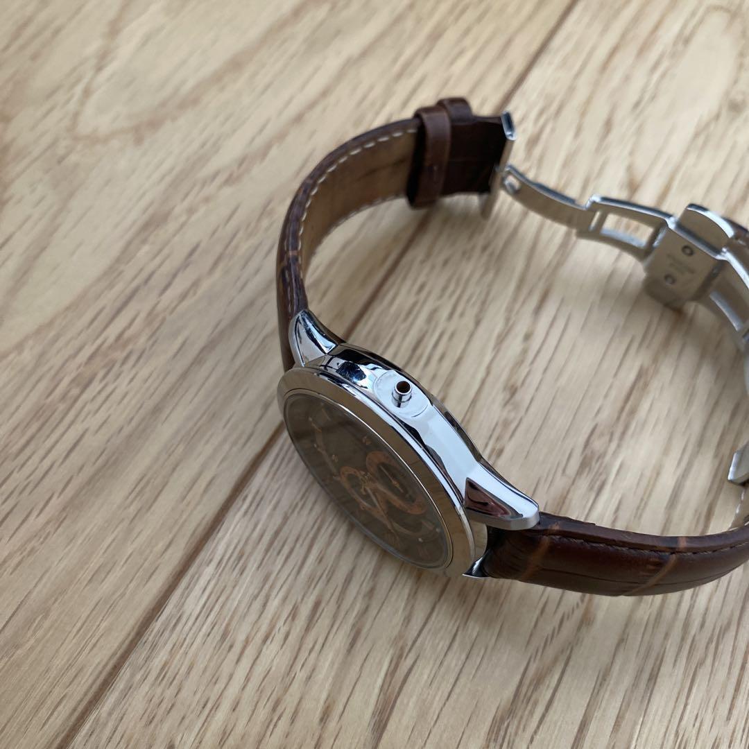 BULOVA CLASSIC 96A120 AUTOMATIC WATCH BROWN USED FROM JAPAN 