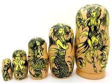 Nesting dolls Russian Matryoshka Matt Fantastic Fairy Magical Mythical Creatures