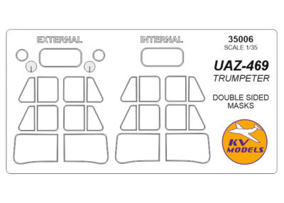 KV 1/35 UAZ-469 Double-sided Paint Masking for Trumpeter kits