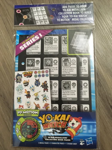 Yokai Yo-Kai Watch Medallium Collection Book Pages Stickers Medal Series 1 NEW