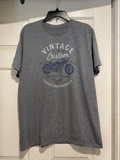 Custom Classic Motorcycles T Shirt Men  s Large B46