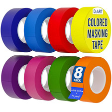 8X Colored Masking Tape, 264 Ft X 0.6 Inch Colored Painters Tape for Arts  Craf