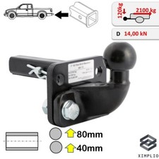 Anhängerkupplung 32x32 mm AHK-Einschub USA Adapter für Kia Sportage 1993–2004