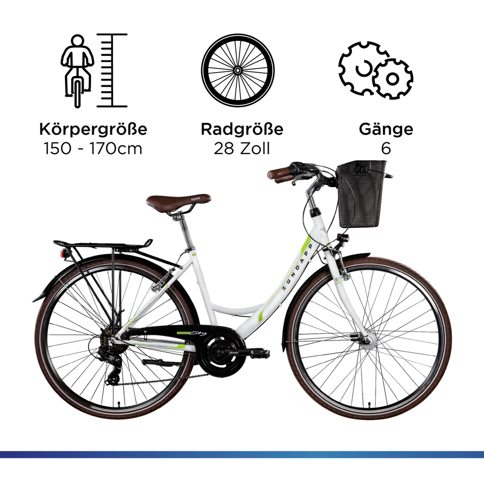 Damenfahrrad 700c Hollandrad Zündapp Z700 Damenrad Fahrrad 28 Zoll Stadtrad - Bild 3 von 4