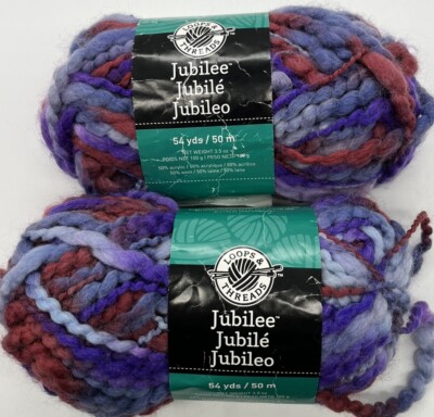 Loops & Threads Jubilee Yarn ''Purple Haze'' 2 Skein #1597