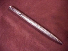 # SHEAFFER WHITE DOT IMPERIAL STERLING BALLPOINT PEN ENGR. ORGANIC PATTERN,'70s