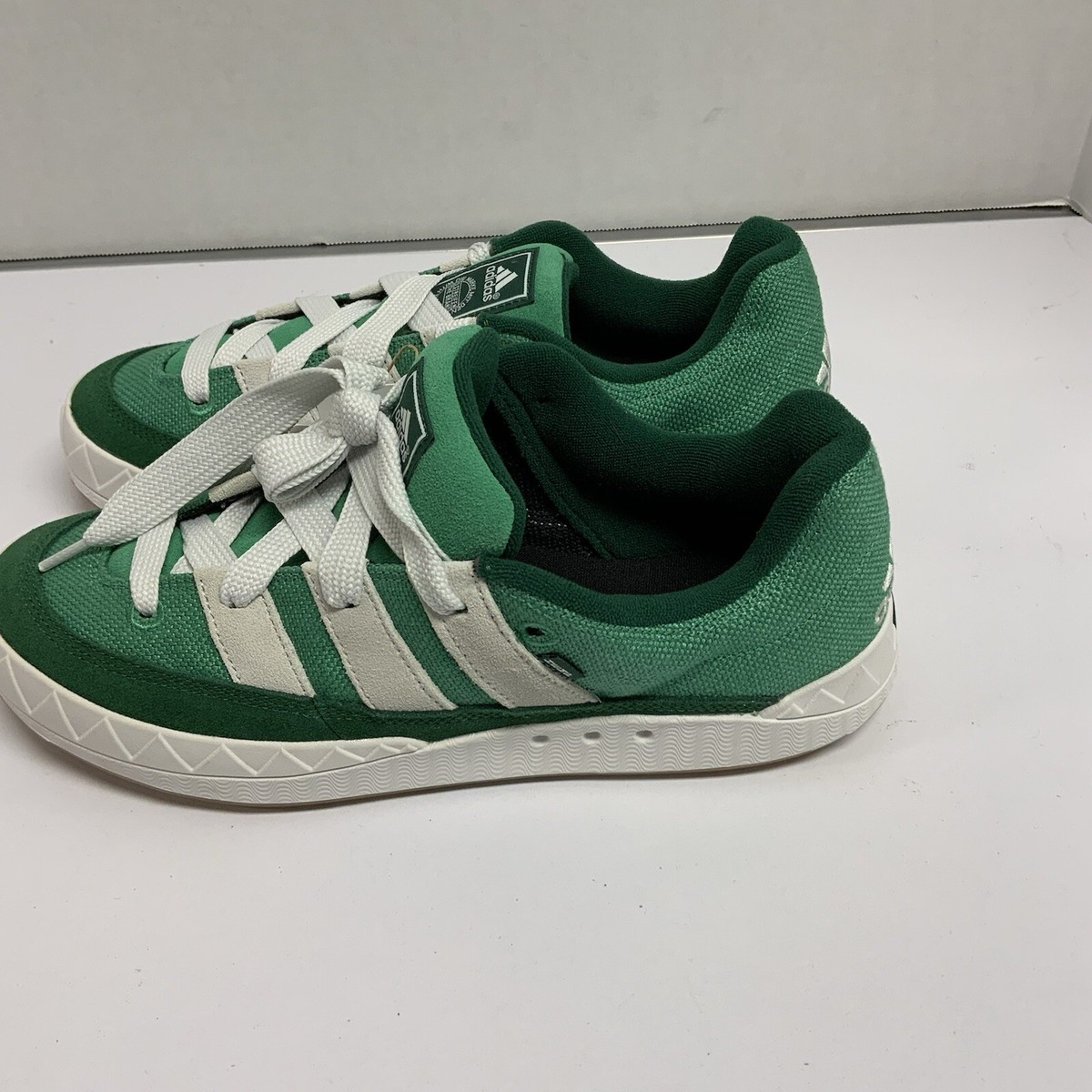 New Adidas Adimatic Semi Court Green HQ6908 Size 10 Men Suede 