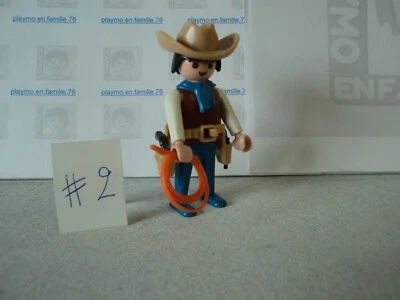PLAYMOBIL vintage western cowboy ceinturon colts lasso du set 3304 de 1986 #2 - Photo 1/4