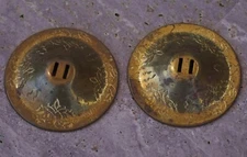 VINTAGE Tribal Professional BRASS Finger Cymbals Set of 2 Authentic 1950's!