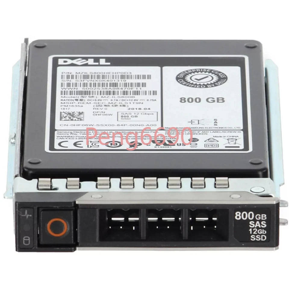Dell 800GB 2.5" SAS 12G PowerEdge 15G T350 T550 R450 R550 R650 R750 Server SSD - Image 3 of 4