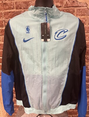 Nike Cleveland Cavaliers Mens Large Full Zip Turquoise Windbreaker New With Tags