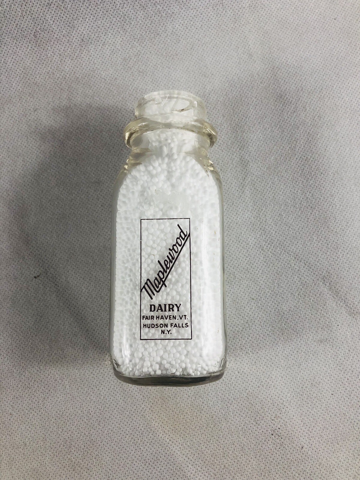 Maplewood Diary Milk Bottle, Fair Haven, VT, Hudson Falls NY, Half Pint eBay