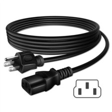 UL 6ft AC Power Cord For View Sonic PJD5132 PJD5134 PJD5155 PJD5255L Projectors