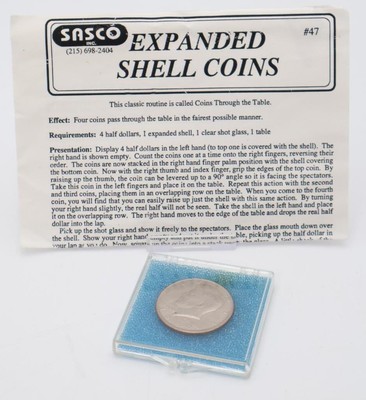 Expanded Shell Coin by Sasco (US Half Heads) Magic Trick