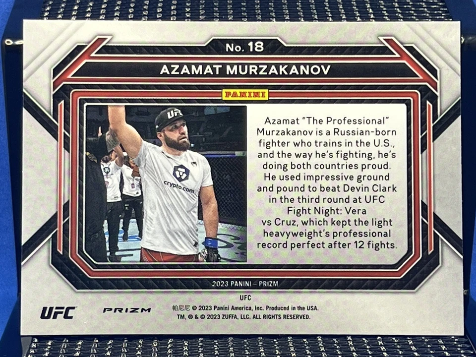 2023 Panini Prizm UFC AZAMAT MURZAKANOV Under Card Prizm RC Rookie Card - Image 2 of 2