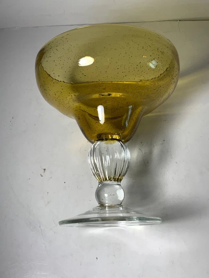 Set of 2 Artland Hand Blown Margarita Seeded Bubble Glasses- Gorgeous - Image 3 of 4