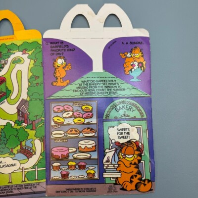Vintage McDonald's Garfield Happy Meal Carton | eBay