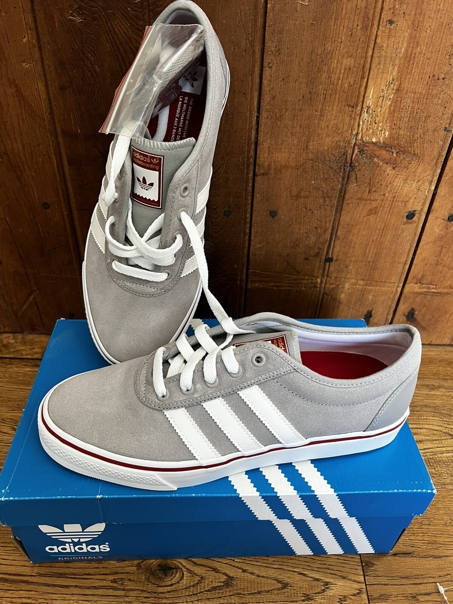 Adidas Men Adi-Ease ADV Skateboarding Shoe Grey White Red C76828 Size 