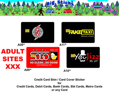 Funny Adult Site's Credit Card Skin Cover / Wrap Decal Pre-Cut Sticker Vinyl