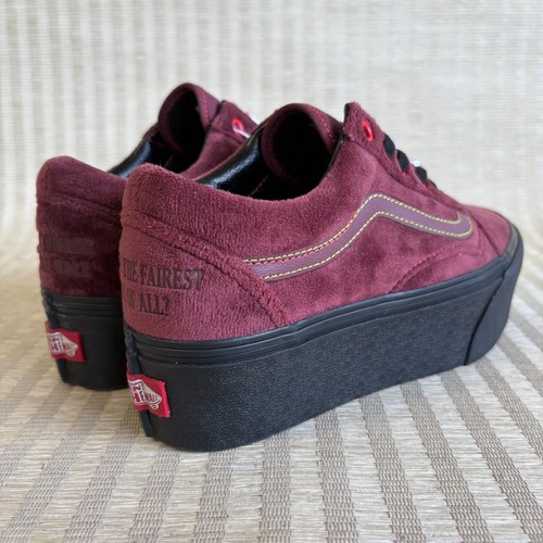 Vans Women Disney Old Skool Stackform Poison Apple Red Velvet Chunky Shoe Size 7 - Picture 9 of 20