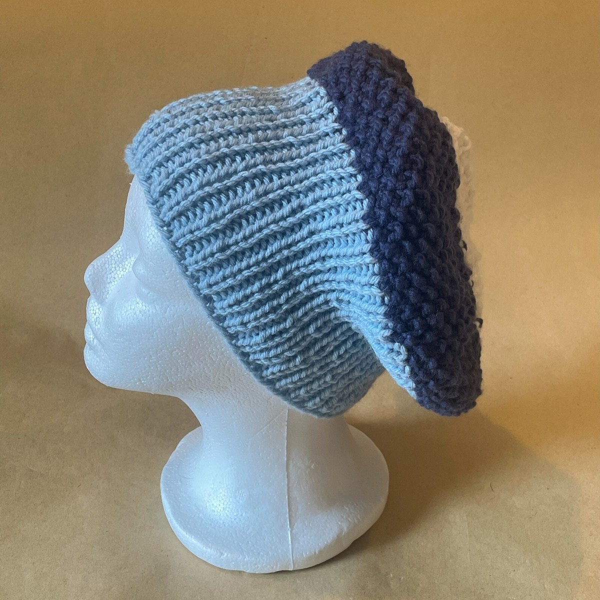Fashionable Cute Shades of Blue- White Handmade Slouchy 
