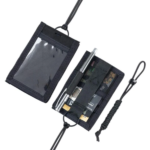 2PZ Porta Carte d'identità tattiche Hook&Loop Patch Badge Organizer - Cordino da collo NUOVO - Foto 14 di 24