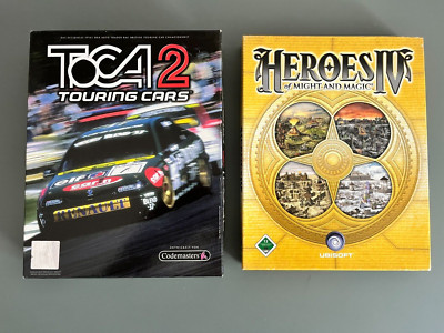 TOCA 2 Touring Cars & Heroes 4 of Might and Magic - PC CD ROM - BIG BOX