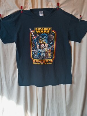 Black Ripley's Belive It Or Not Logo  T-Shirt Size Large