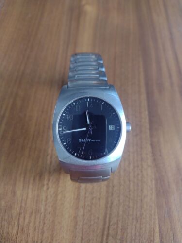 Bally Designer Herren Unisex Edelstahl Armband Saphir Kristall Uhr - Bild 1 von 9