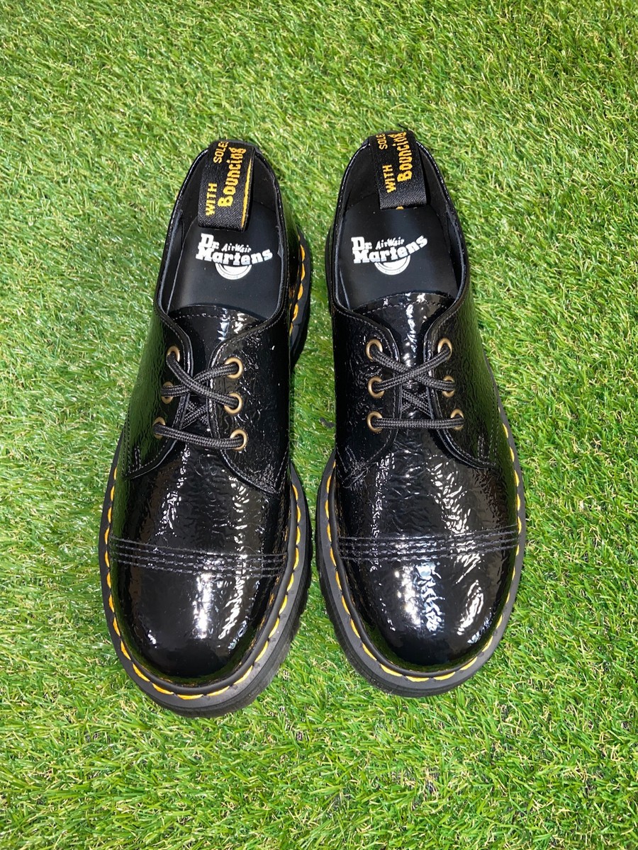 Doc Dr. Martens 1461 Quad TC Patent Leather Platform Oxford Black
