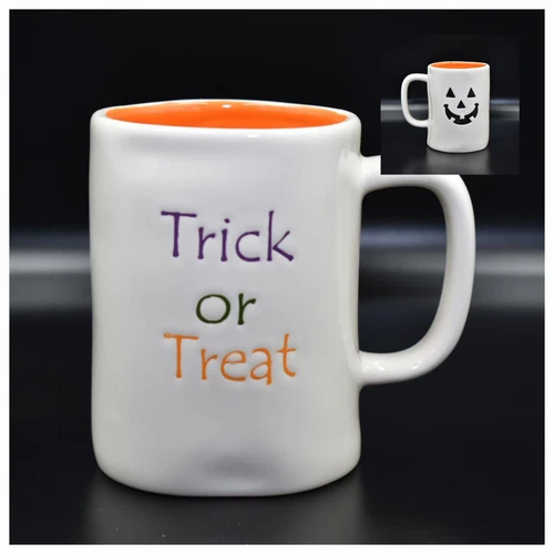 TERRAMOTO CERAMIC HALLOWEEN COFFEE CUP / MUG TRICK OR TREAT JACK O LANTERN EUC