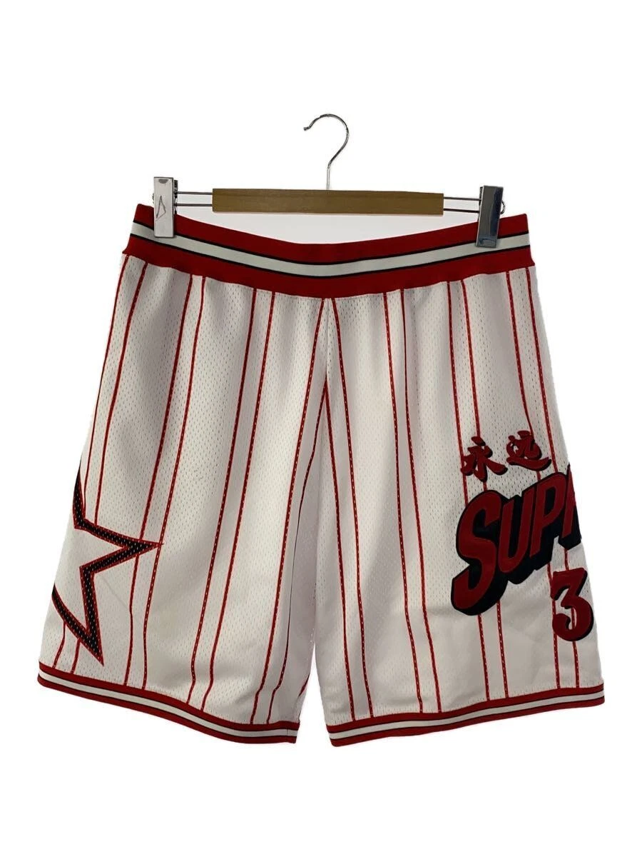 Short Supreme Short M Polyester Blanc Rayure 24SS Star Basket Occasion