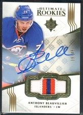 2016-17 Ultimate Collection Gold Patch Autograph #110 Anthony Beauvillier 39/49