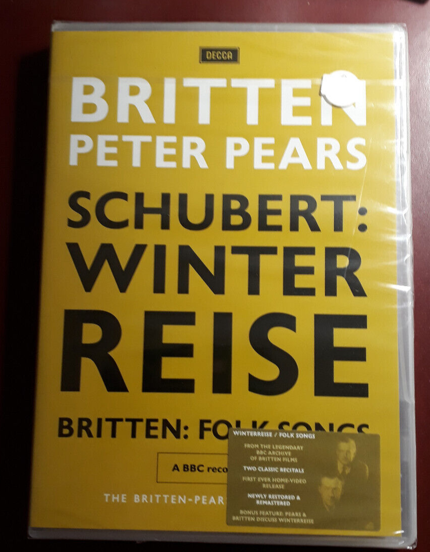 SCHUBERT:WINTERREISE, BRITTEN:FOLK SONG, PETER PEARS/BBC *DVD BRAND NEW SEALED
